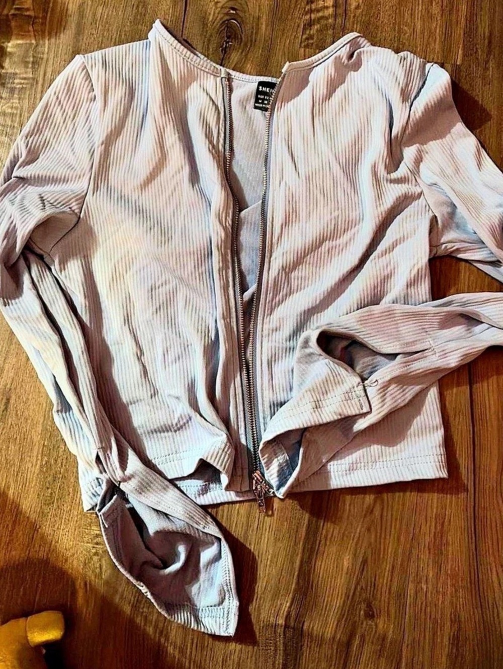 Pink Striped Bomber Jacket